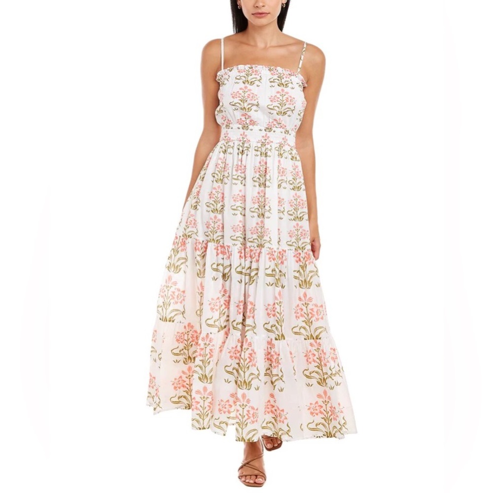 Celina Moon Smocked Maxi Dress nwt